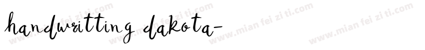 handwritting dakota字体转换